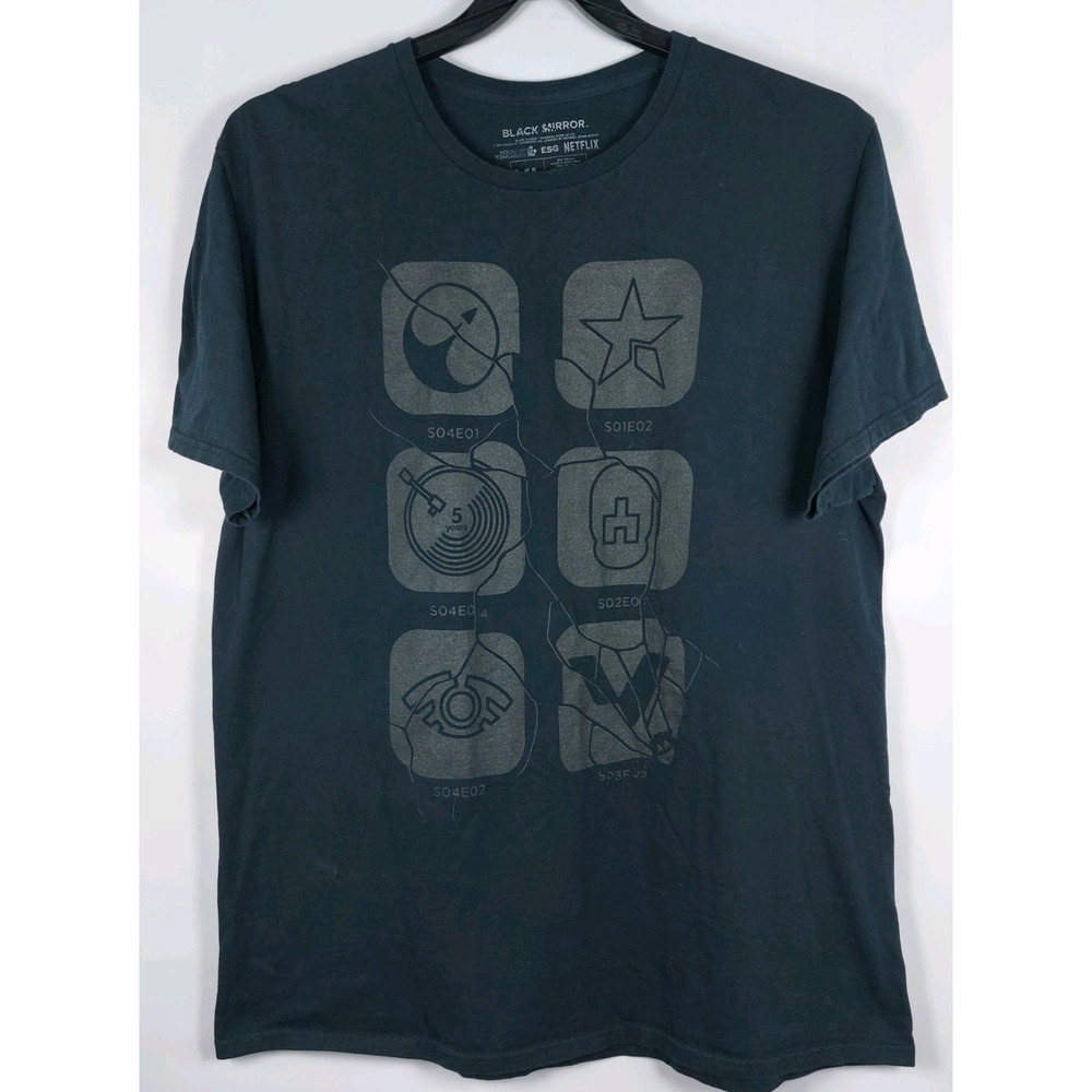 Loot Crate Netflix Black Mirror Graphic T-Shirt Mens XL Black